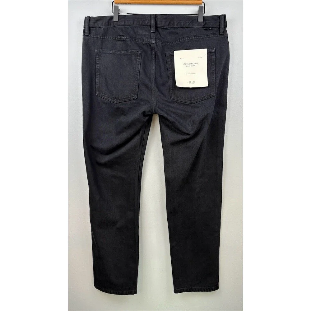 Outerknown S.E.A. Jeans Men's Pitch Black Drifter Tapered Fit 5-Pocket Jeans